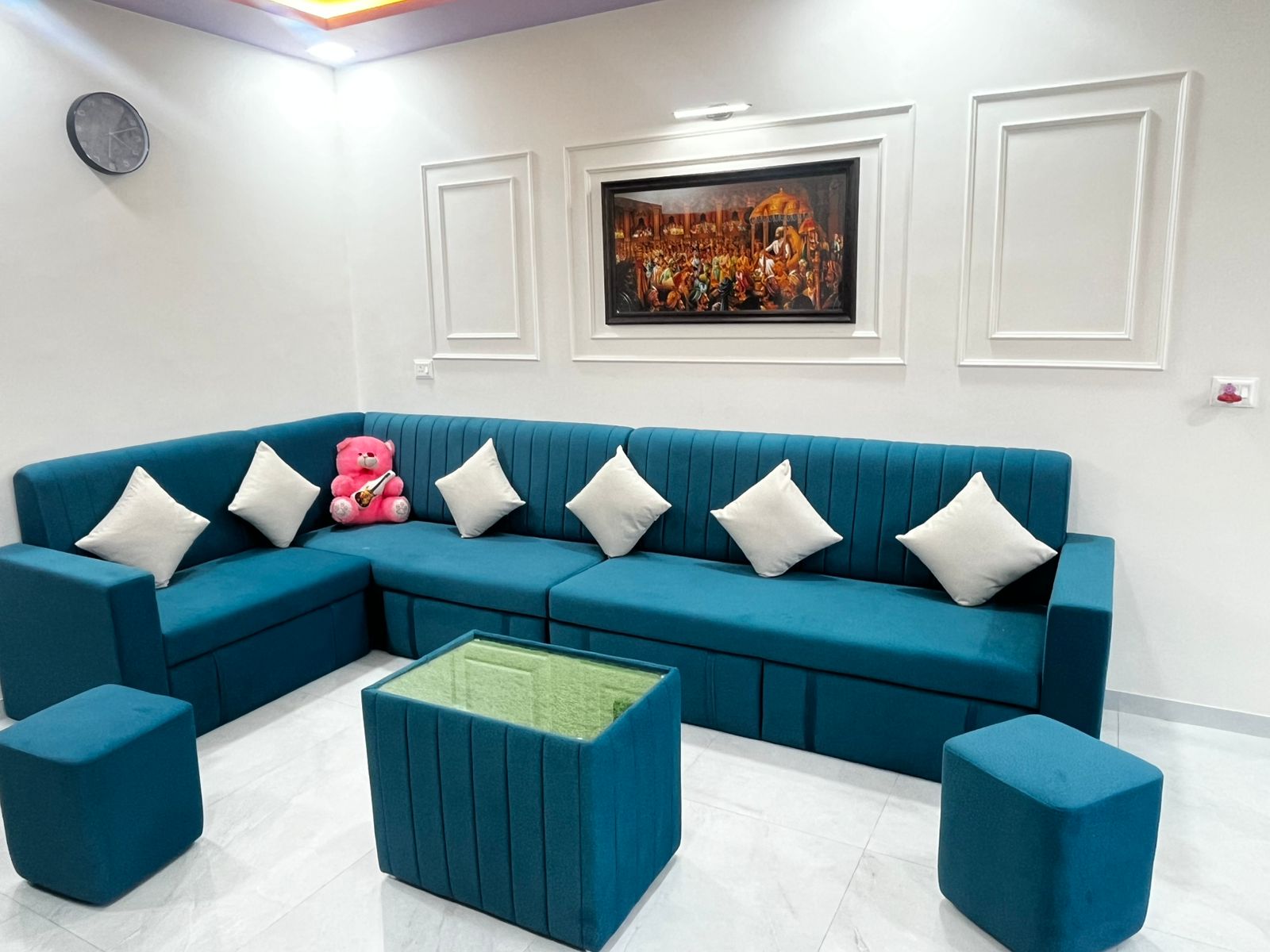 Full cushion sofa interior design